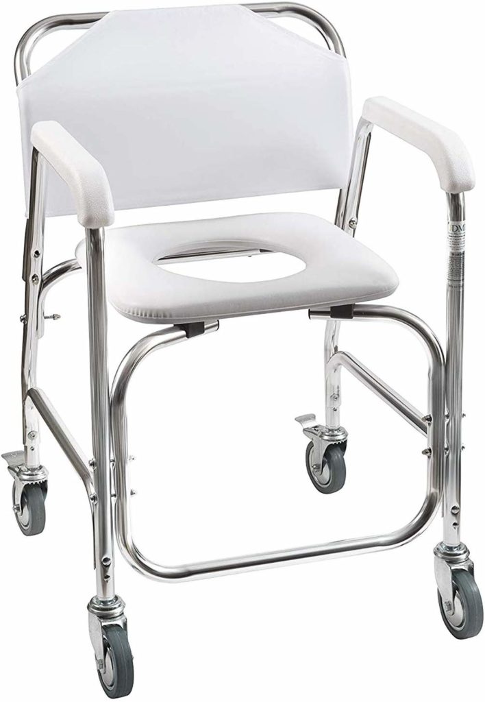DMI Rolling Shower & Commode Transport Wheelchair